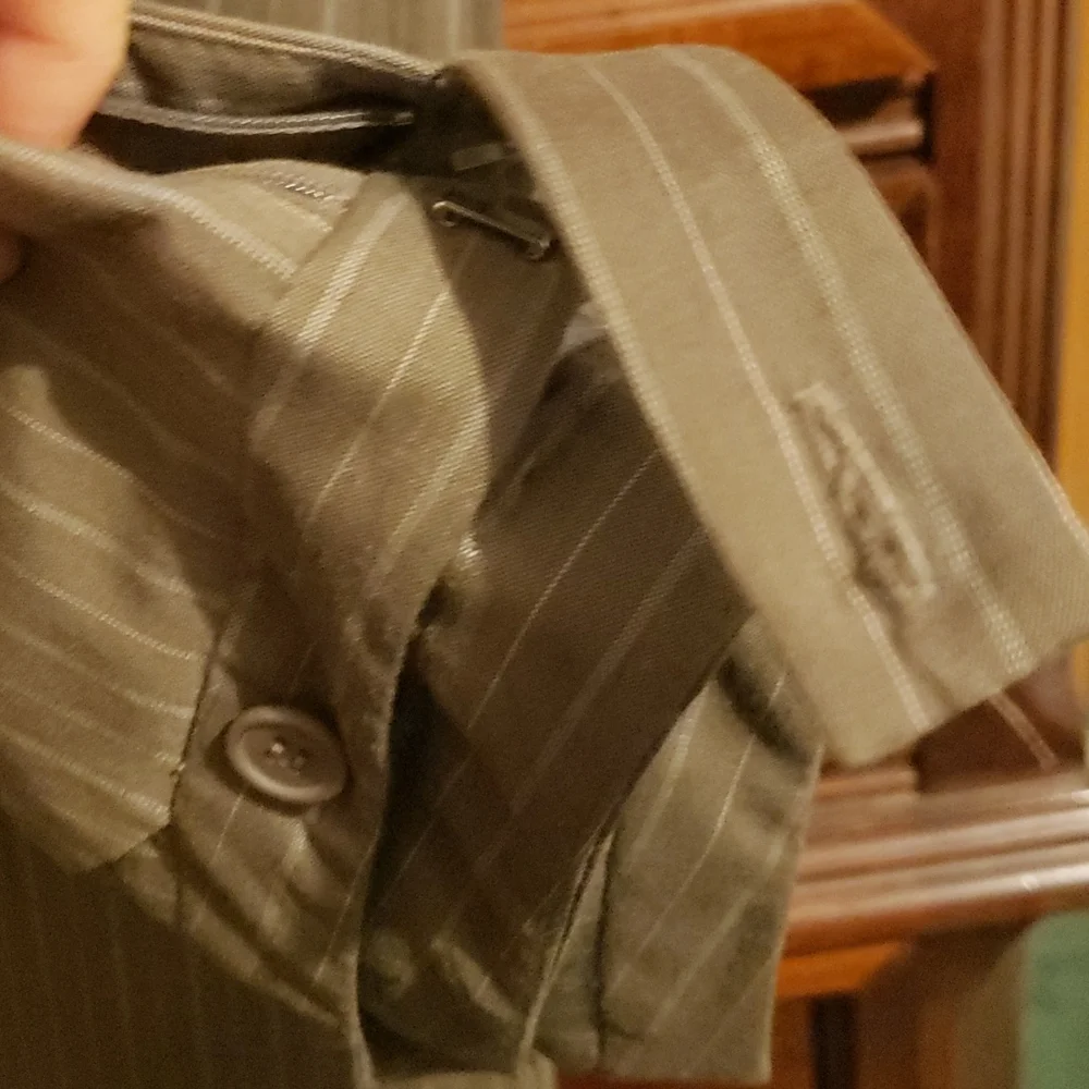 Juniors brown pin stripe dress pants - Picture 2 of 3